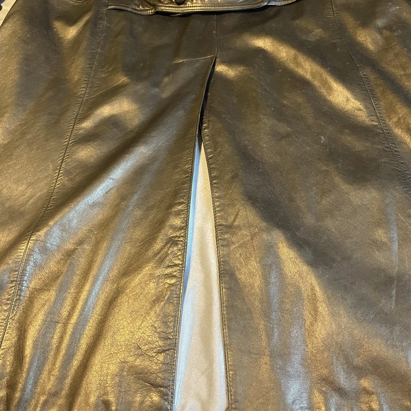 EUC Vintage Hunt Club 100% leather women’s full length coat - Picture 11 of 12